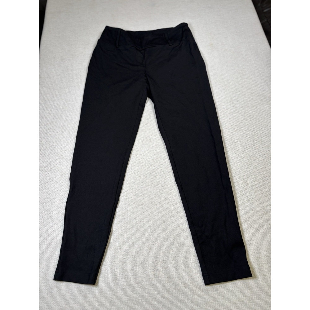 SOHO Apparel Ltd Women's Black Dress Pants Straight Leg Stretch Mid Rise M